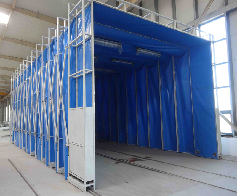 伸缩式喷漆房