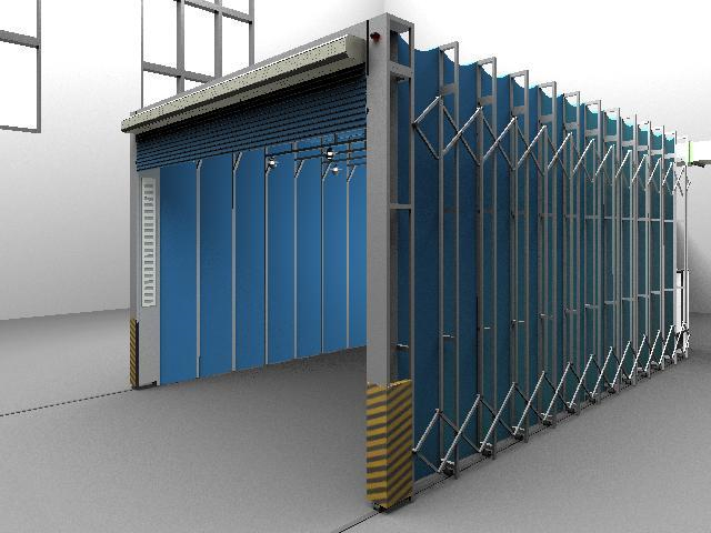 移动式伸缩喷漆房