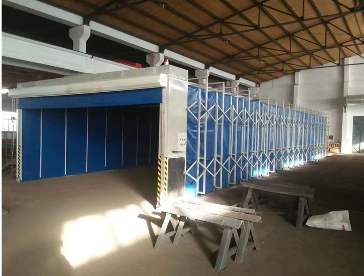 移动式伸缩喷漆房